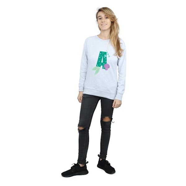 Disney Dam/Kvinnor Alfabetet A Är För Ariel Sweatshirt XXL Hea Heather Grey XXL