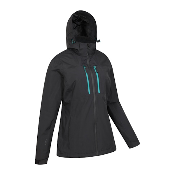 Mountain Warehouse Damjacka Rainforest II Extreme Vattentät för Kvinnor Jet Black 10 UK