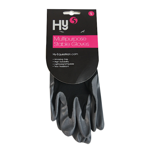 Hy5 Vuxen Multipurpose Stallhandskar L Svart Black L