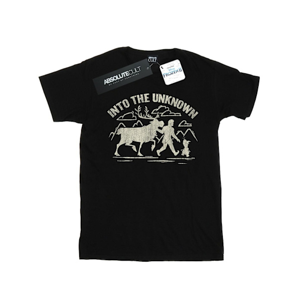 Disney Girls Frozen 2 Into The Unknown Bomull T-shirt 12-13 År Black 12-13 Years