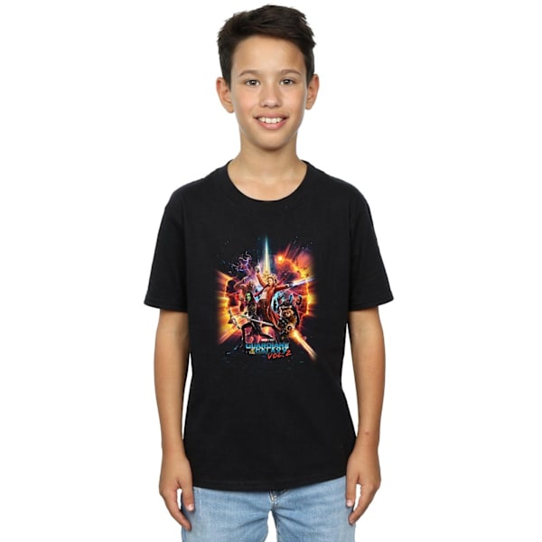 Marvel Boys Guardians Of The Galaxy Vol. 2 Team Poster T-Shirt Black 12-13 Years