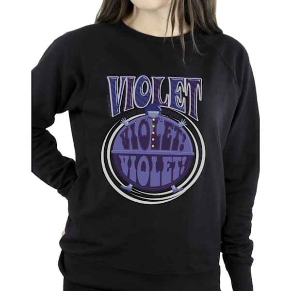 Willy Wonka Dam/Damer Violet Turning Violet Sweatshirt 4XL Black 4XL