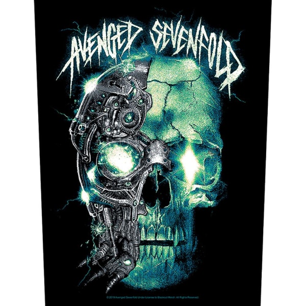 Avenged Sevenfold Mechanical Skull Patch One Size Svart/Grön Black/Green One Size