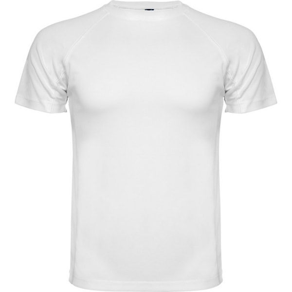 Roly Herr Montecarlo Kortärmad Sports T-Shirt S Vit White S