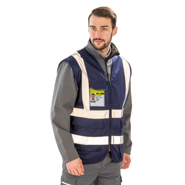 WORK-GUARD by Result Unisex Vuxen Tjänst Kläder Säkerhetsväst XXL Navy Blue XXL