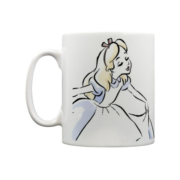 Alice i Underlandet Teatime med Alice Mugg En Storlek Vit/Ljus White/Light Blue/Yellow One Size