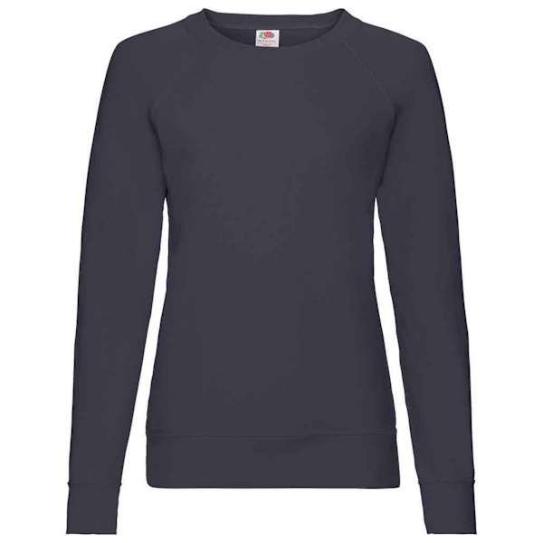 Fruit of the Loom Damtröja för kvinnor/damer, lätt, dammodell, raglanärm Deep Navy 10 UK