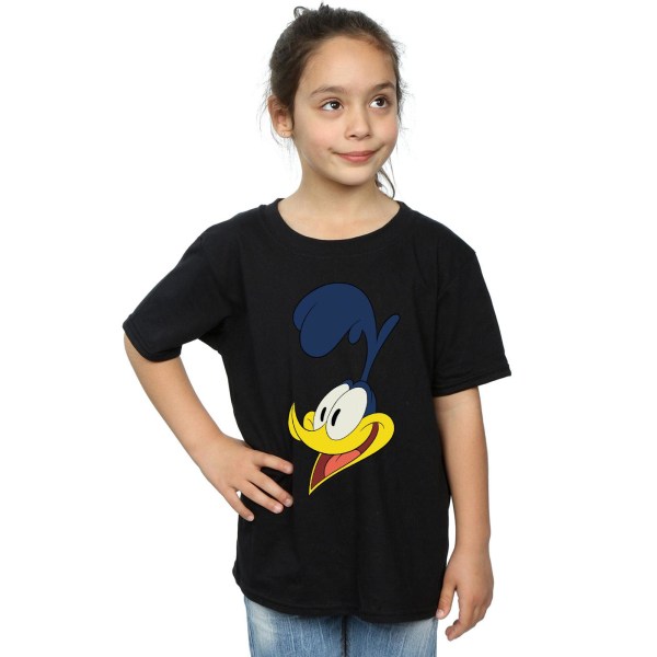 Looney Tunes Girls Road Runner Face Bomull T-shirt 5-6 år Svart Black 5-6 Years