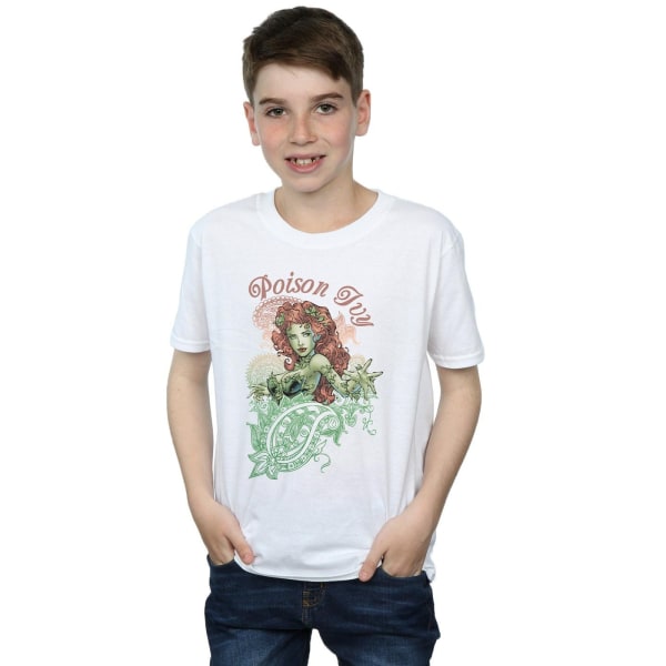 DC Comics Boys Poison Ivy Paisley T-shirt 12-13 år Vit White 12-13 Years