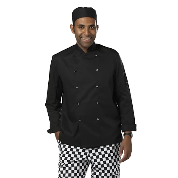 Dennys Unisex Vuxen Budget Långärmad Kockjacka 4XL Svart Black 4XL