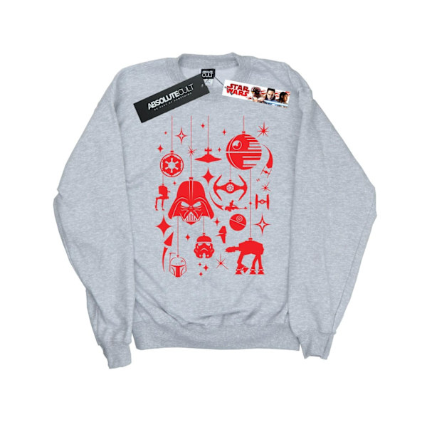 Star Wars Jul Dekorationer Sweatshirt för Pojkar 7-8 År Sport Sports Grey 7-8 Years