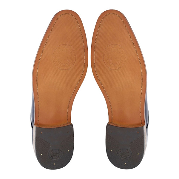 Base London Herr Script Tvättade Läder Oxford Skor 7 UK Navy Navy 7 UK