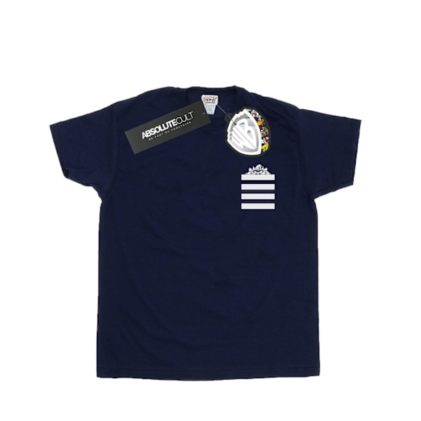 Looney Tunes Herr Taz Stripes Faux Pocket T-Shirt M Marinblå Navy Blue M