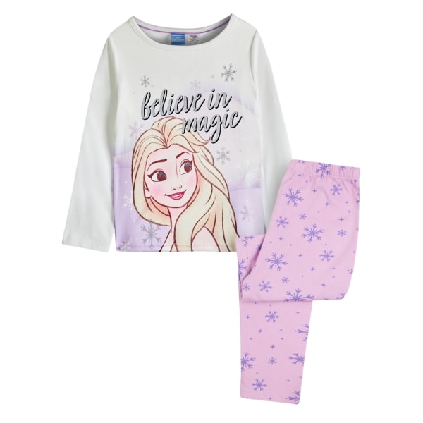 Frozen Girls Believe In Magic Elsa All-Over Print Long Pyjama S Purple/White 7-8 Years