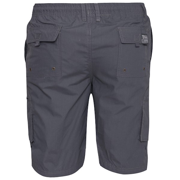 Duke Herr D555 Nick Cargo Shorts med Elastisk Midja M Grå Grey M