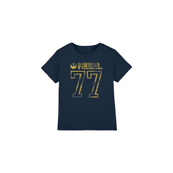 Star Wars Barn/Kids Rebell 77 T-Shirt 5-6 År Marinblå Navy 5-6 Years