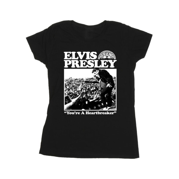 Elvis Womens/Ladies A Heartbreaker bomull T-shirt S Svart Black S
