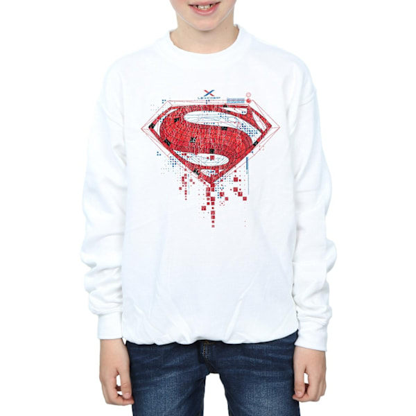 DC Comics Pojkar Superman Geo Logo Sweatshirt 9-11 År Vit White 9-11 Years