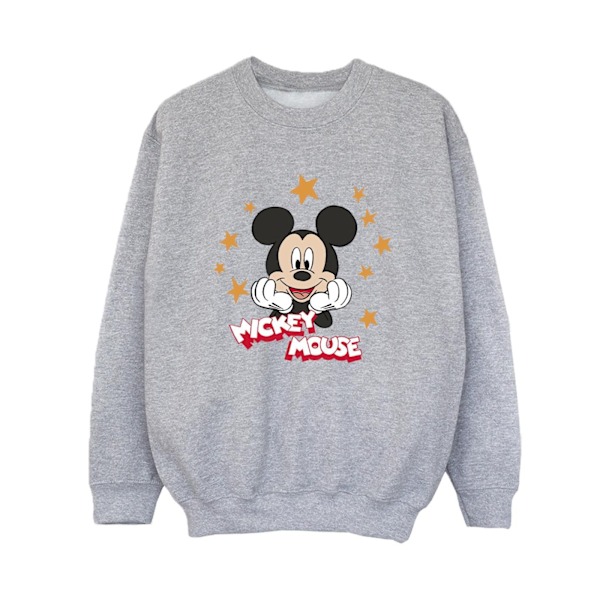 Disney Boys Mickey Mouse Stars Sweatshirt 5-6 år Sports Grey Sports Grey 5-6 Years