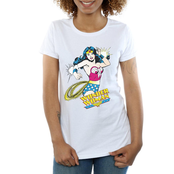 Wonder Woman Dam T-shirt i bomull för kvinnor/damer, storlek L, vit White L