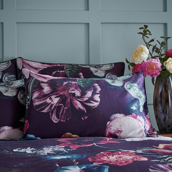 Paoletti Cordelia Blommigt Påslakanset Dubbel Violett Violet Double