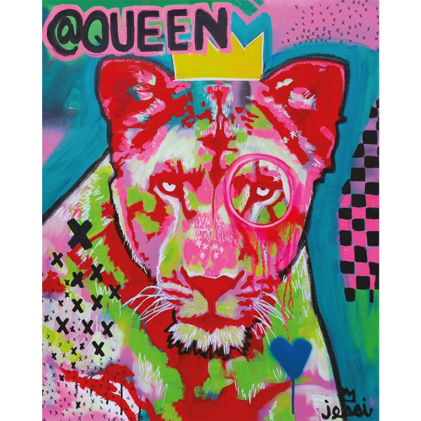 Jessi Dahlquist @Queen Print 50cm x 40cm Flerfärgad Multicoloured 50cm x 40cm
