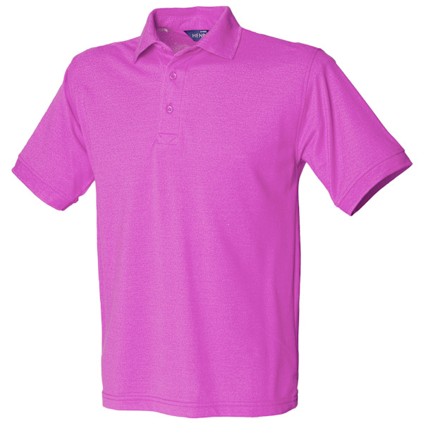 Henbury Herr Kortärmad 65/35 Pique Poloskjorta 2XL Magenta Magenta 2XL
