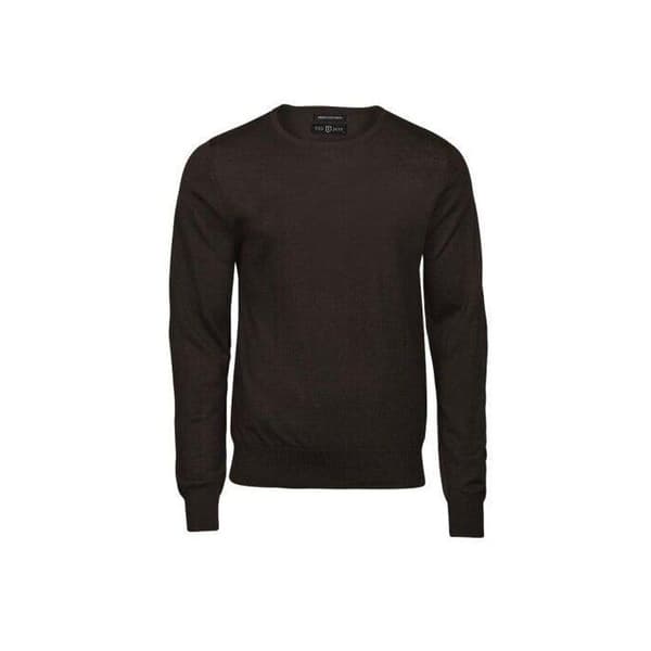 Tee Jays Herr Stickad Tröja med Rund Hals S Mocka Mocha S