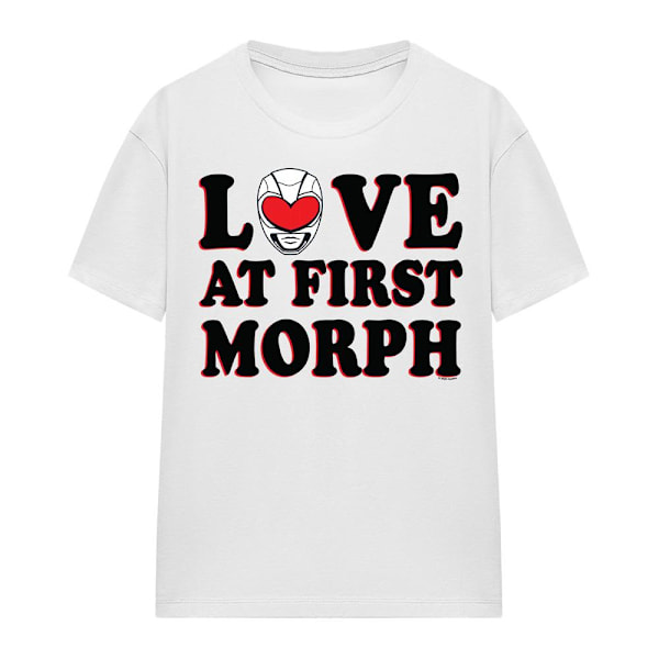Power Rangers Unisex Vuxen Love At First Morph T-Shirt XL Vit White XL