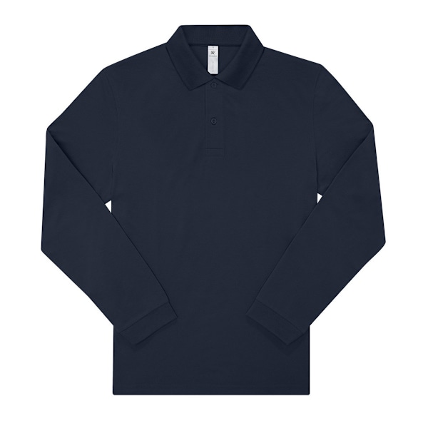 B&C Herr My Long-Sleeved Polo Shirt M Navy Navy M