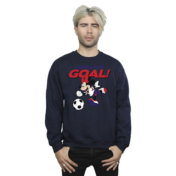 Disney Herr Minnie Mouse Going For Goal Sweatshirt 3XL Marinblå Navy Blue 3XL