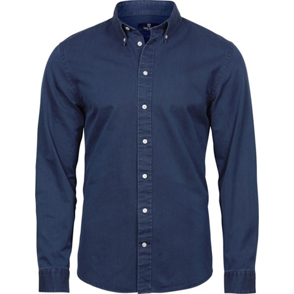 Tee Jays Herr Långärmad Casual Twill Skjorta 4XL Indigo Indigo 4XL