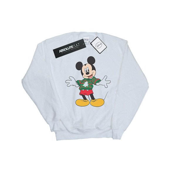 Disney Herr Mickey Mouse Jultröja Stroke Sweatshirt 4XL White 4XL