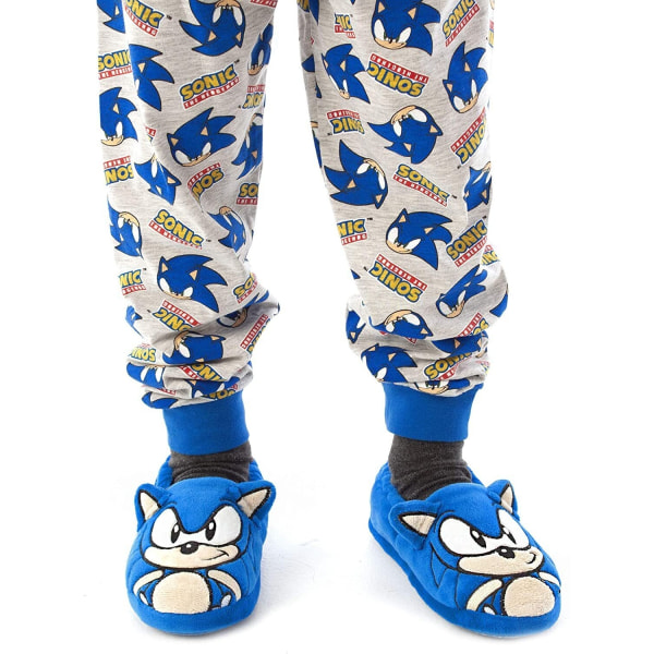 Sonic The Hedgehog Childrens/Kids 3D Tofflor 2.5 UK Blue Blue 2.5 UK