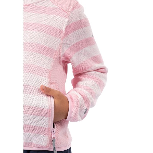 Trespass Barn/Barn Conjure Stripe Marl Fleece Jacka 3-4 År Pale Pink 3-4 Years