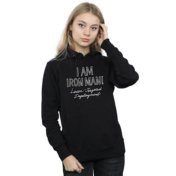 Marvel Dam/Kvinnor Jag Är Iron Man Hoodie L Svart Black L