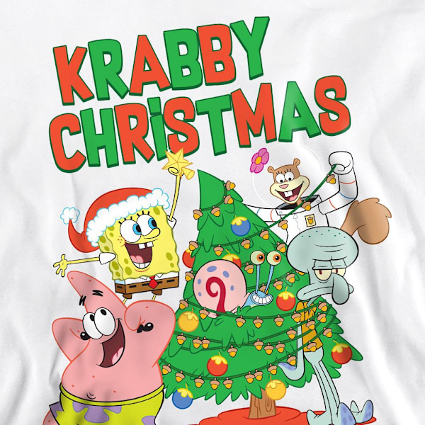 SvampBob Fyrkant Unisex Vuxen Dekorera Julgran Tröja White XXL