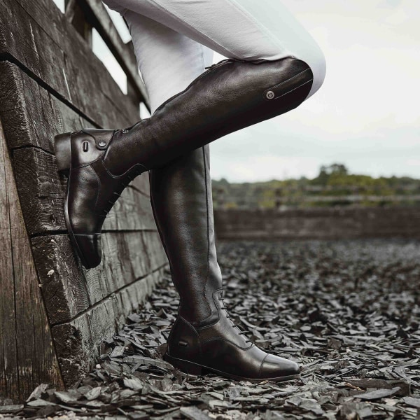 Dublin Childrens/Kids Arderin Tall Leather Field Boots 1 UK Reg Black 1 UK Regular Regular