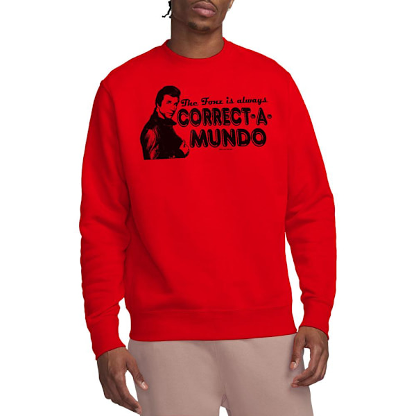 Happy Days Unisex Vuxen Correct A Mundo Sweatshirt S Röd Red S
