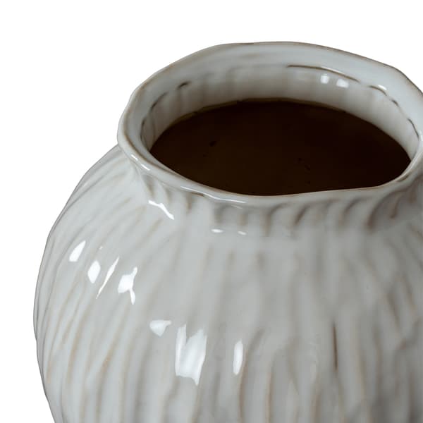 Hill Interiors Numa Rund Vas 22cm x 20cm x 20cm Vit White 22cm x 20cm x 20cm
