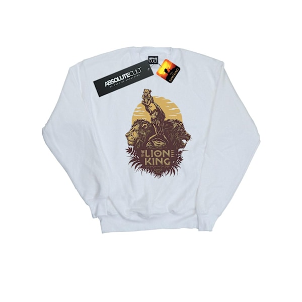Disney Dam/Damer Lejonkungen Film Soluppgång Collage Sweatshirt White S
