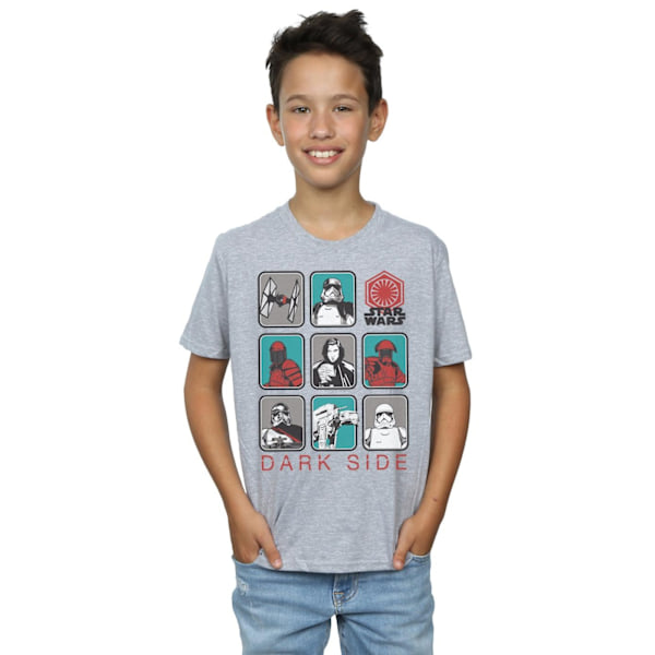 Star Wars Boys The Last Jedi Dark Side Multi Character T-Shirt Sports Grey 9-11 Years