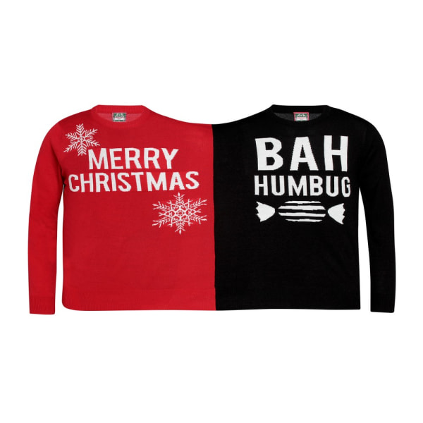 Christmas Shop Twin Christmas Humbug Jumper One Size Röd/Svart Red/Black One Size