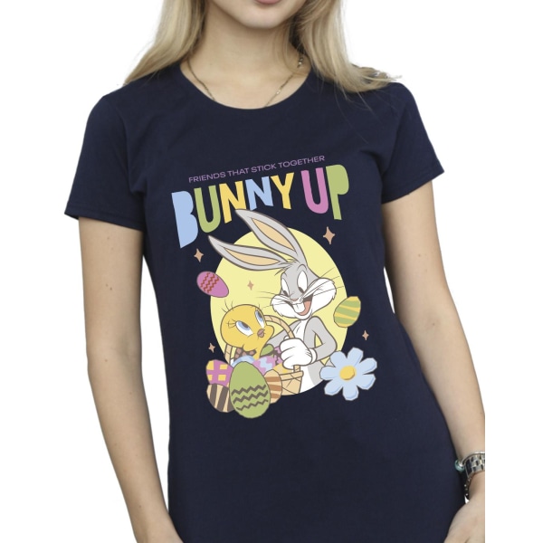 Looney Tunes Dam/Dam Bunny Up bomull T-shirt XXL Marinblå Blu Navy Blue XXL