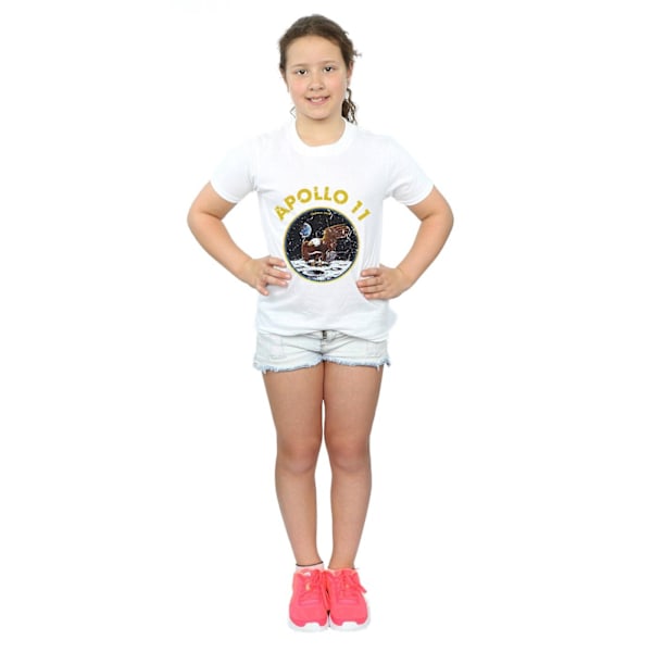 NASA Girls Classic Apollo 11 Bomull T-shirt 5-6 år Vit White 5-6 Years