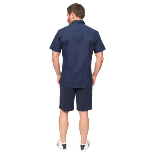 Bewley & Ritch Herr Daymeson Kortärmad Skjorta (2-pack) M Navy/Light Blue Print M