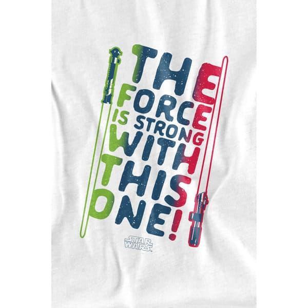 Star Wars Herr Force Is Strong T-Shirt S Vit White S