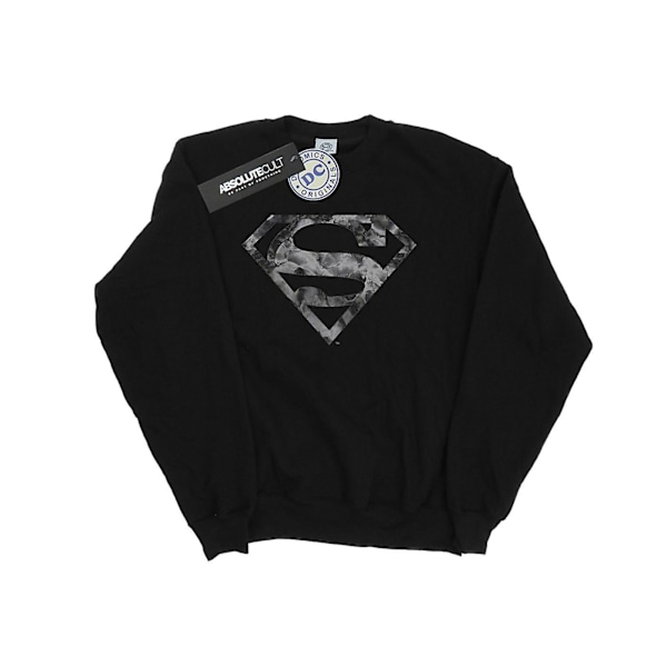 Superman Herr Marble Bomull Logotyp Sweatshirt M Svart Black M