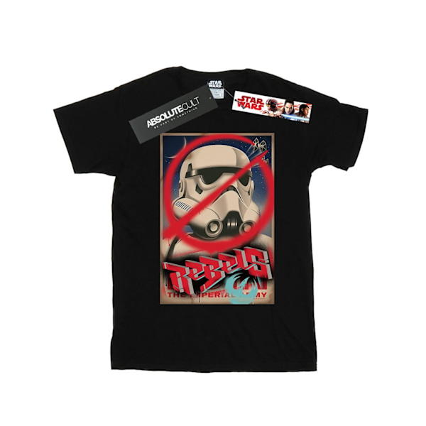 Star Wars Girls Rebels Poster Bomull T-shirt 5-6 år Svart Black 5-6 Years