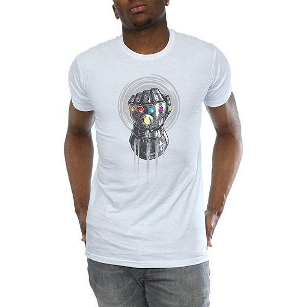 Avengers Infinity War Herr Gauntlet Bomull T-shirt M Vit White M